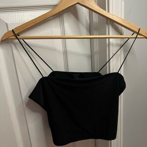 95% polyester spandex straps crop tank top